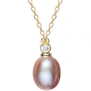 gold pearl crystal necklace by frenelle jewellery online auckland nz