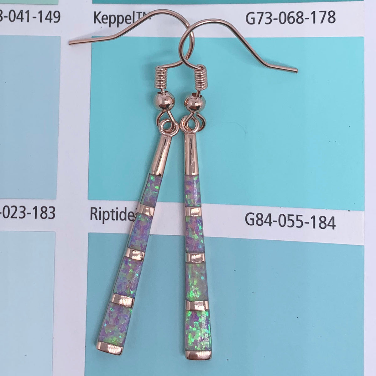 rose gold opal drop earrings frenelle jewellery