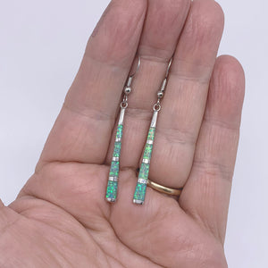 silver opal drop earrings frenelle jewellery