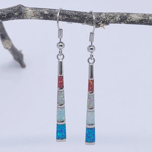 silver opal drop earrings frenelle jewellery