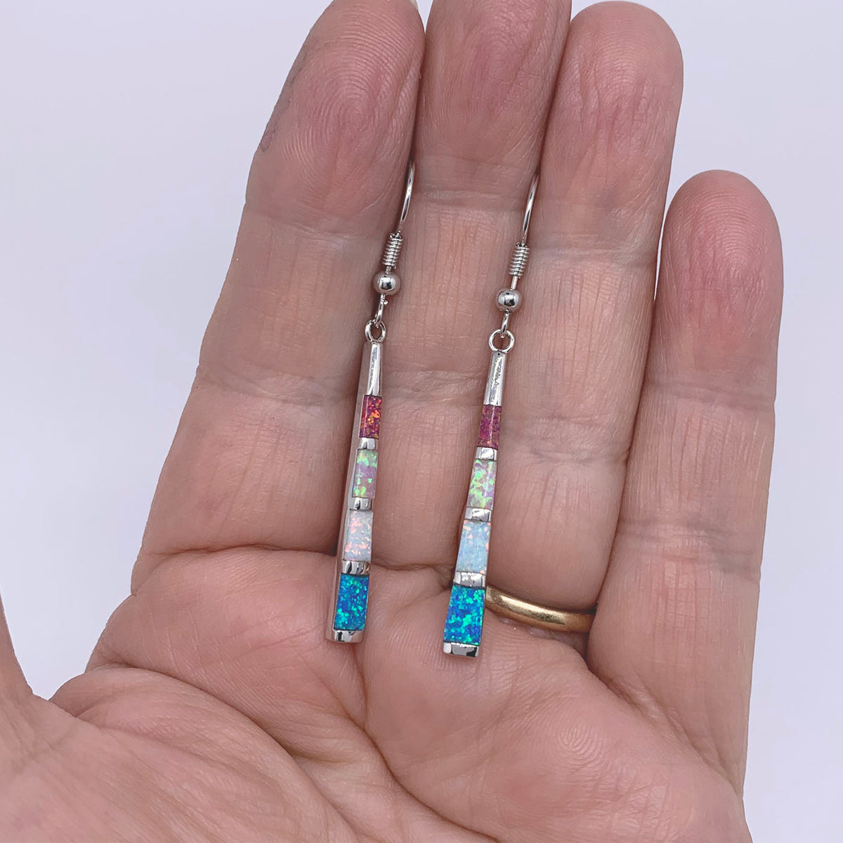 silver opal drop earrings frenelle jewellery