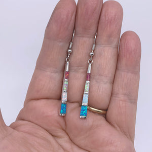 silver opal drop earrings frenelle jewellery