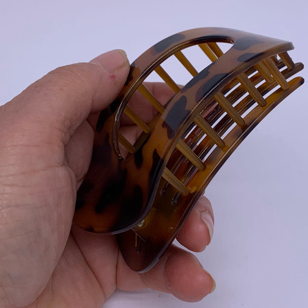 Flat Hair Clip "Mel" (Tortoise - Gloss)