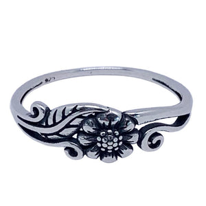 silver bohemian flower ring by frenelle jewellery online auckland nz