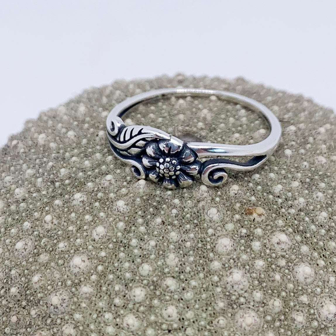 silver bohemian flower ring by frenelle jewellery online auckland nz
