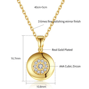 gold round disc necklace frenelle jewellery online auckland nz
