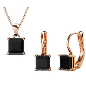 rose gold jewellery set