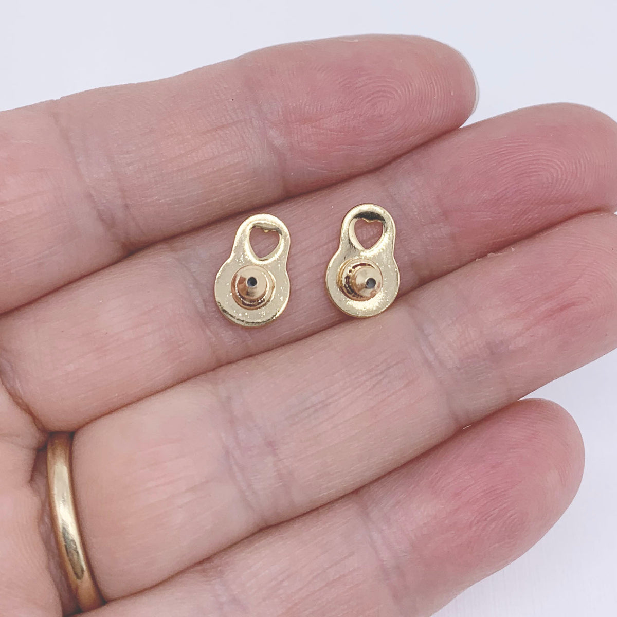 gold bullet lifters earring backs frenelle jewellery