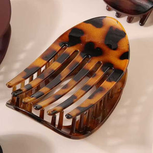 flat hair clip light tortoise back view