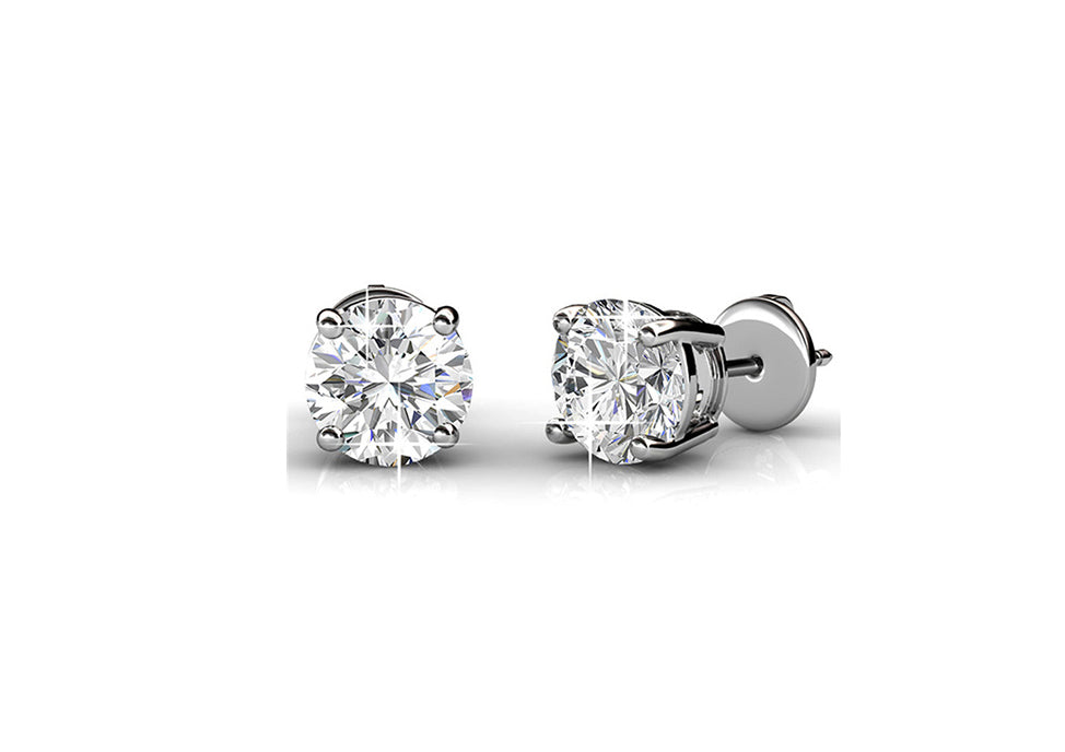 frenelle jewellery crystal silver stud earring