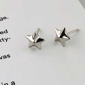 silver star stud earrings for women girls