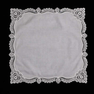 white lace wedding handkerchief gift woman