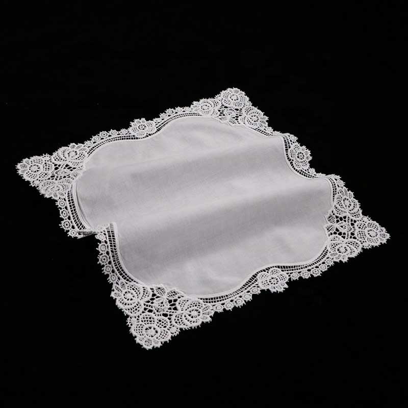 FRENELLE Lace wedding handkerchief 100 cotton