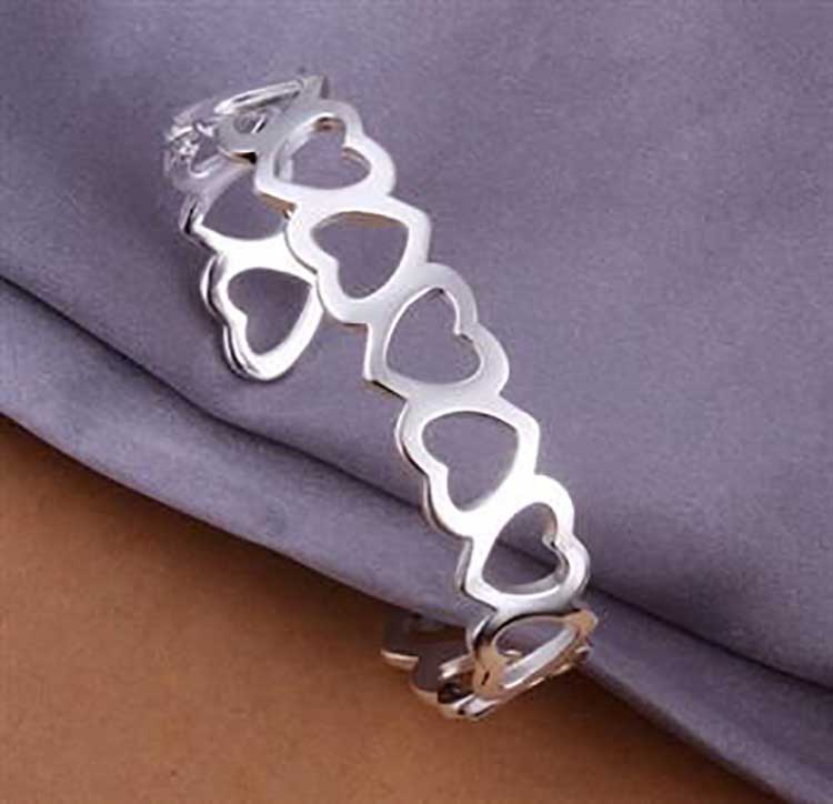 heart silver cuff bracelet nz