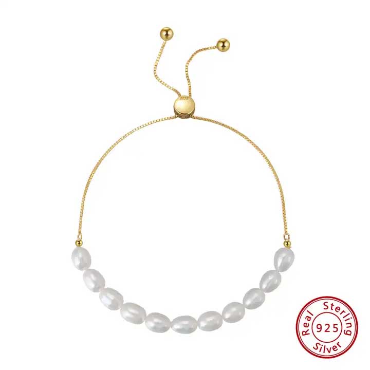 adjustable pearl bracelet frenelle