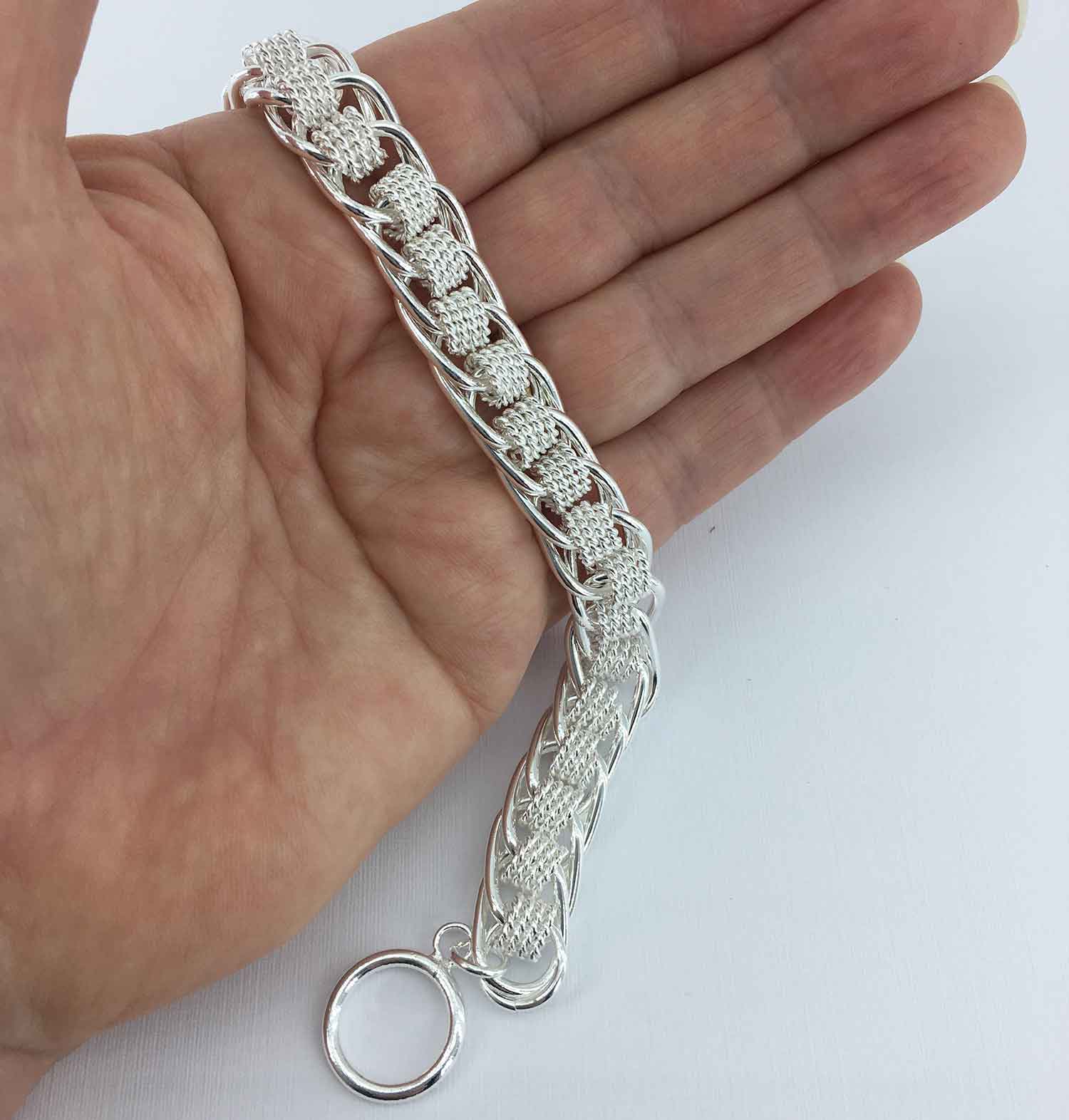 925 Sterling Silver chain link bracelet 
