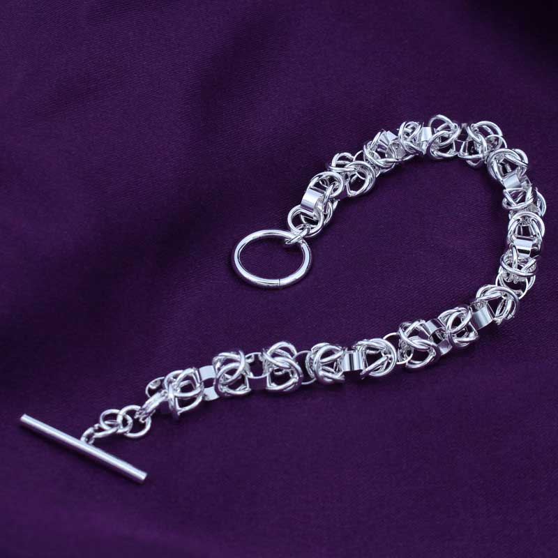 silver byzantine chain bracelet nz