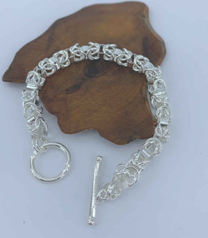 silver byzantine chain bracelet nz