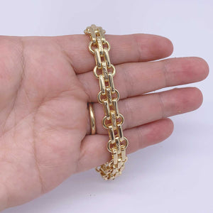 18K Gold Chain - Ideal for Bracelet or necklace "Castille" (Sold per cm)