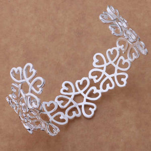 celtic heart design cuff silver bracelet nz
