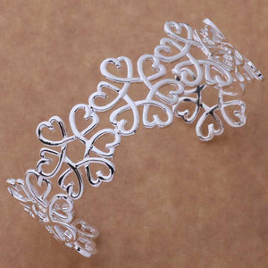 celtic heart design cuff silver bracelet nz