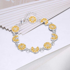 lemon citrus silver bracelet