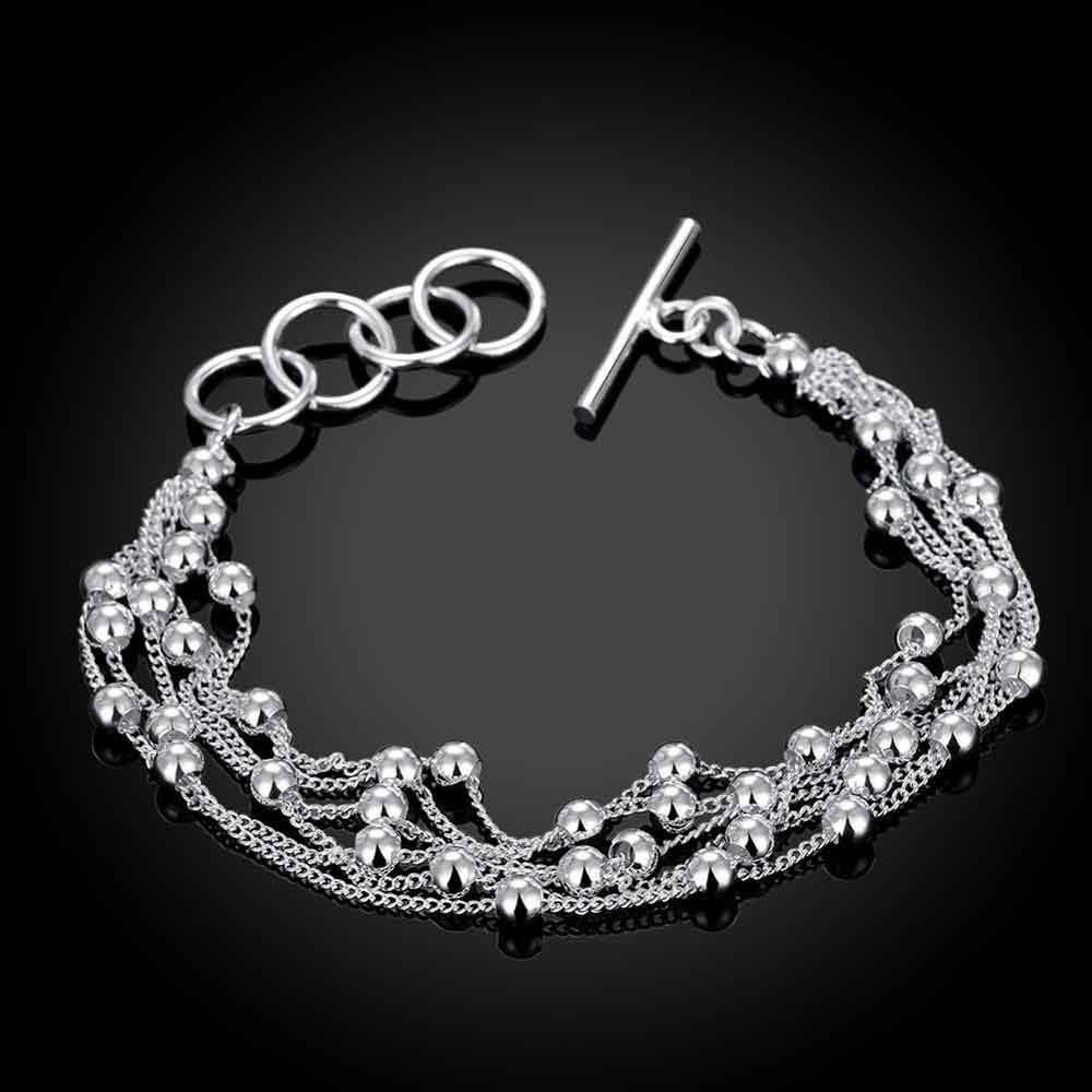 silver bead chain bracelet jewellery nz