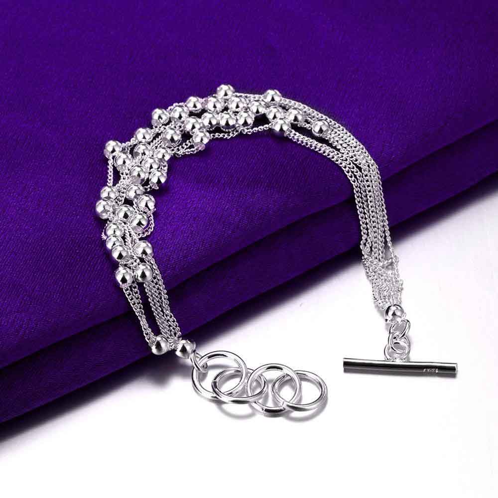 silver bead chain bracelet jewellery nz