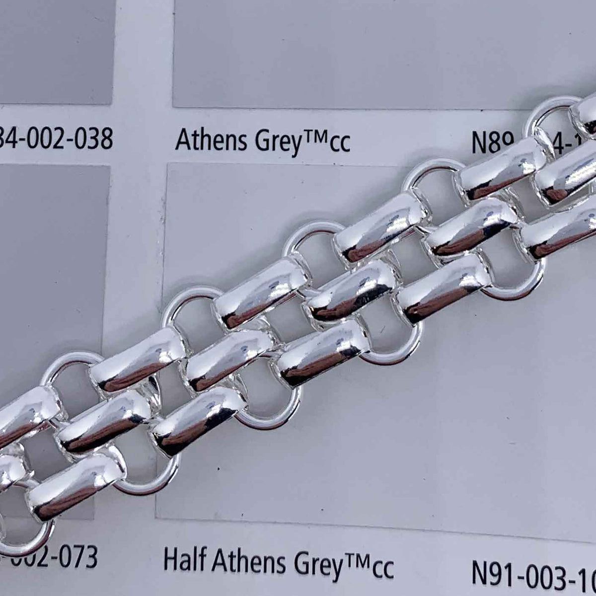 triple brick silver chain bracelet online jewellery