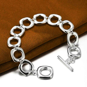 silver geometric bracelet jewellery nz