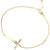 Gold cross bracelet religious jewellery
