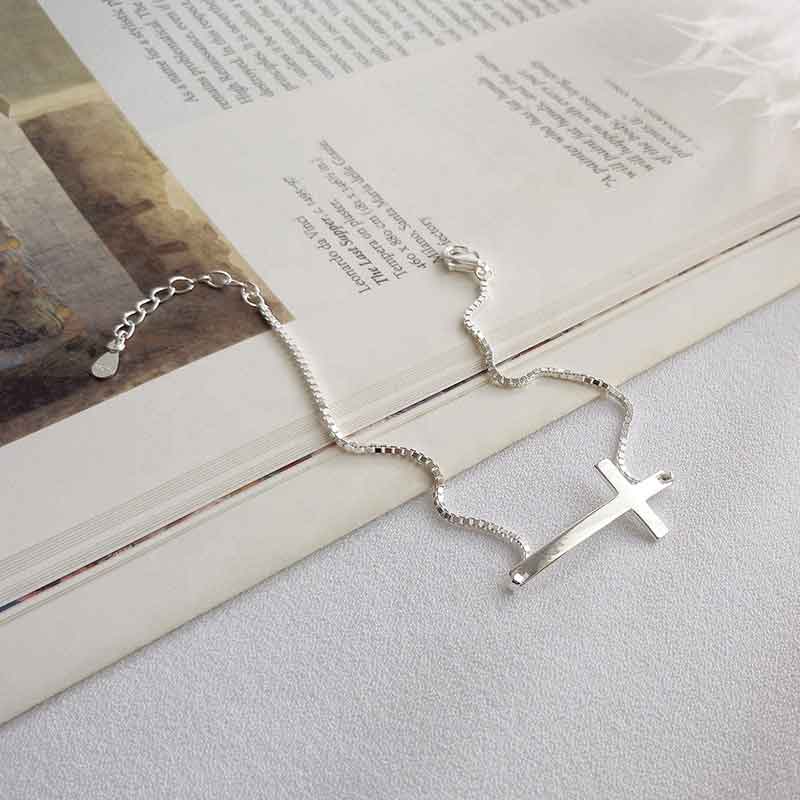 silver cross religious bracelet jewellery nz