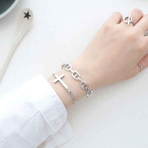 silver cross religious bracelet jewellery nz