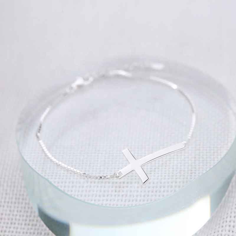 silver cross religious bracelet jewellery nz