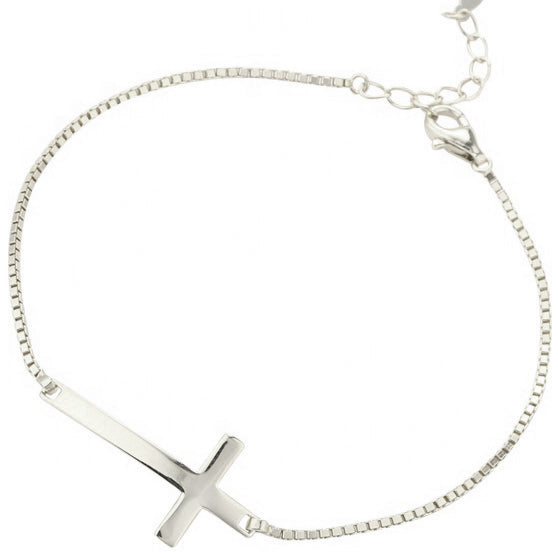 silver cross religious bracelet jewellery nz