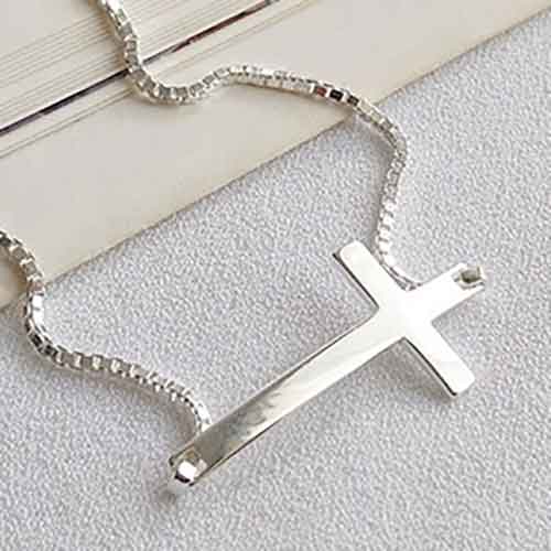 silver cross religious bracelet jewellery nz