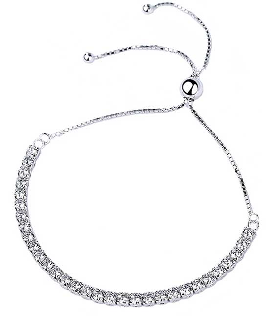 adjustable tennis crystal bracelet for women girls