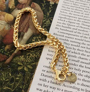 gold wheat chain bracelet gift for women