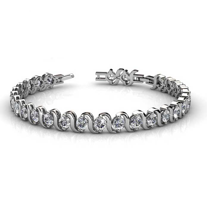 premium crystal tennis bracelet