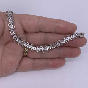 silver crystal tennis bracelet jewellery for women
