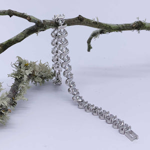 silver crystal tennis bracelet jewellery for women