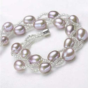 jewellery pearl silver bracelet with magnetic clasp