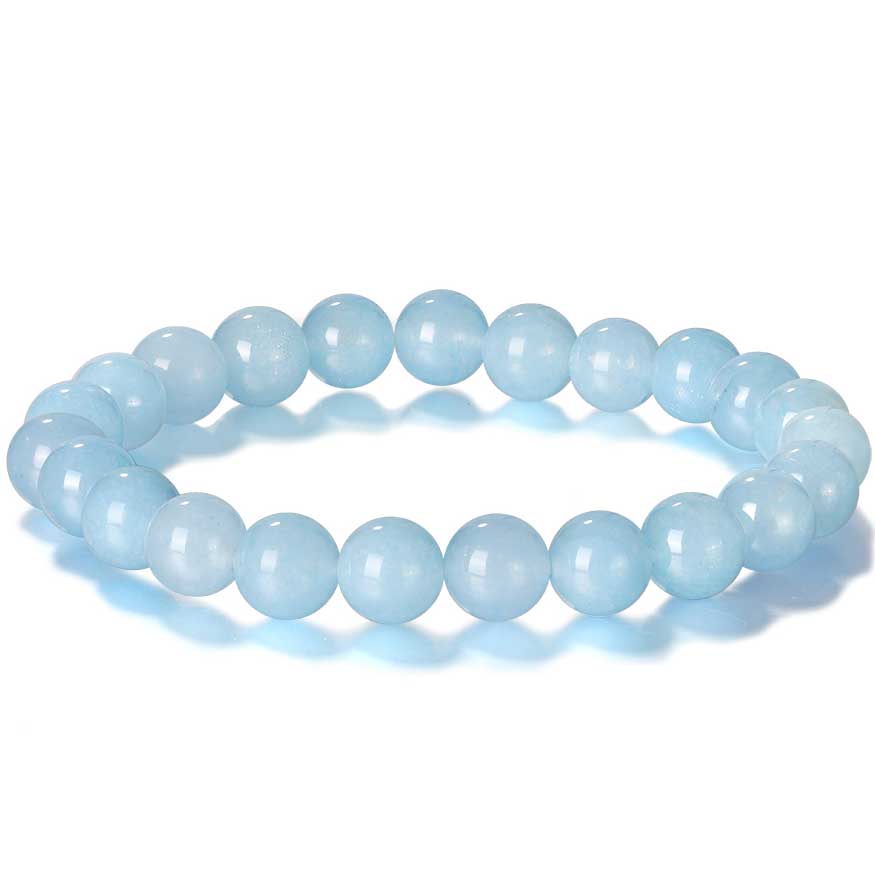 aquamarine gemstone stretch bracelet