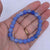 blue weathered agate stretch bracelet