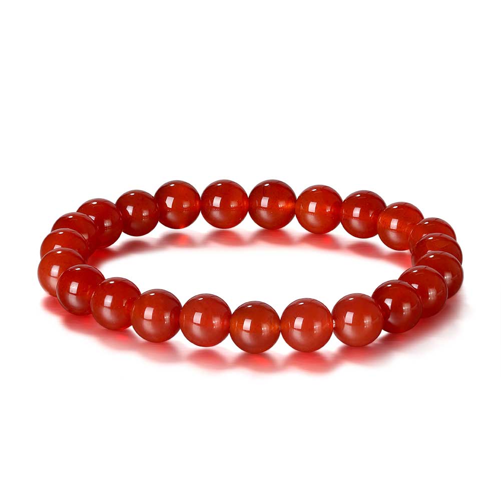 red agate stretch bracelet for women