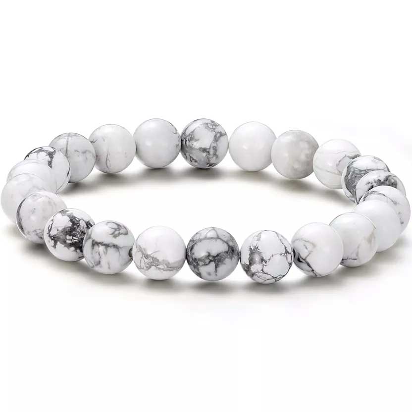 howlite gemstone stretch bracelet for women