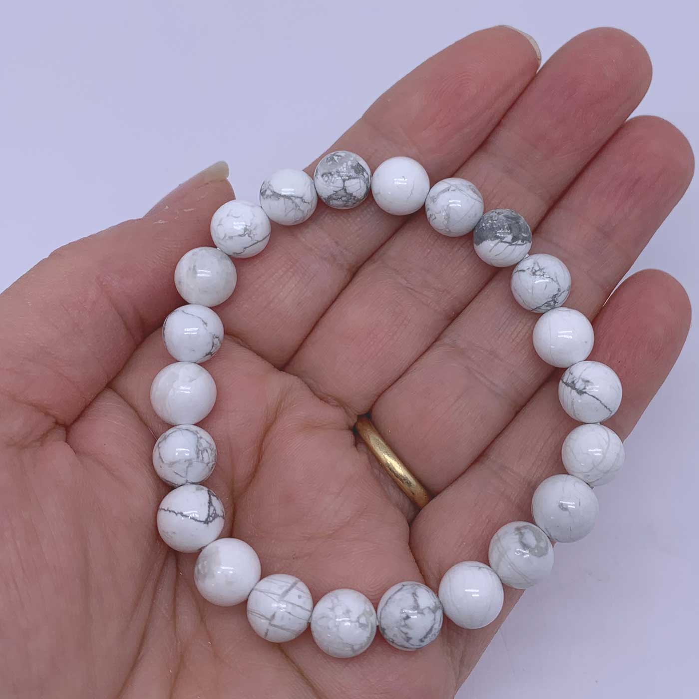 howlite gemstone stretch bracelet for women