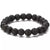 black lava stones stretch bracelet for women