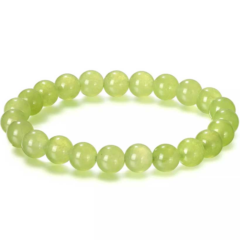 peridot gemstone stretch bracelet for women