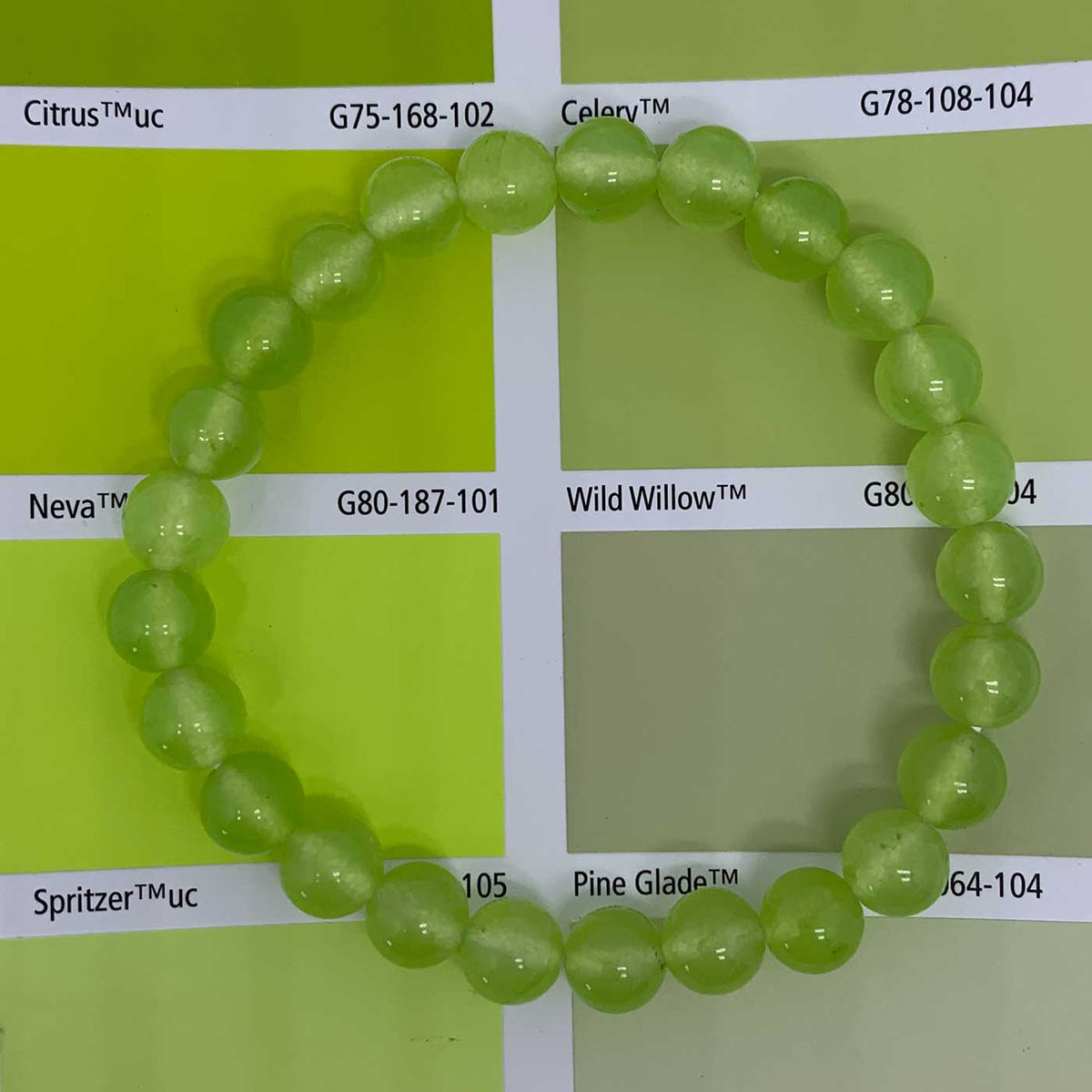 peridot gemstone stretch bracelet for women